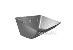 Elevatorbecher gepresst S flach, 130-120/1,5mm, A-138, B-114, C-80, E-8,5, F-70/2, 0,5dm3, Stahl, 